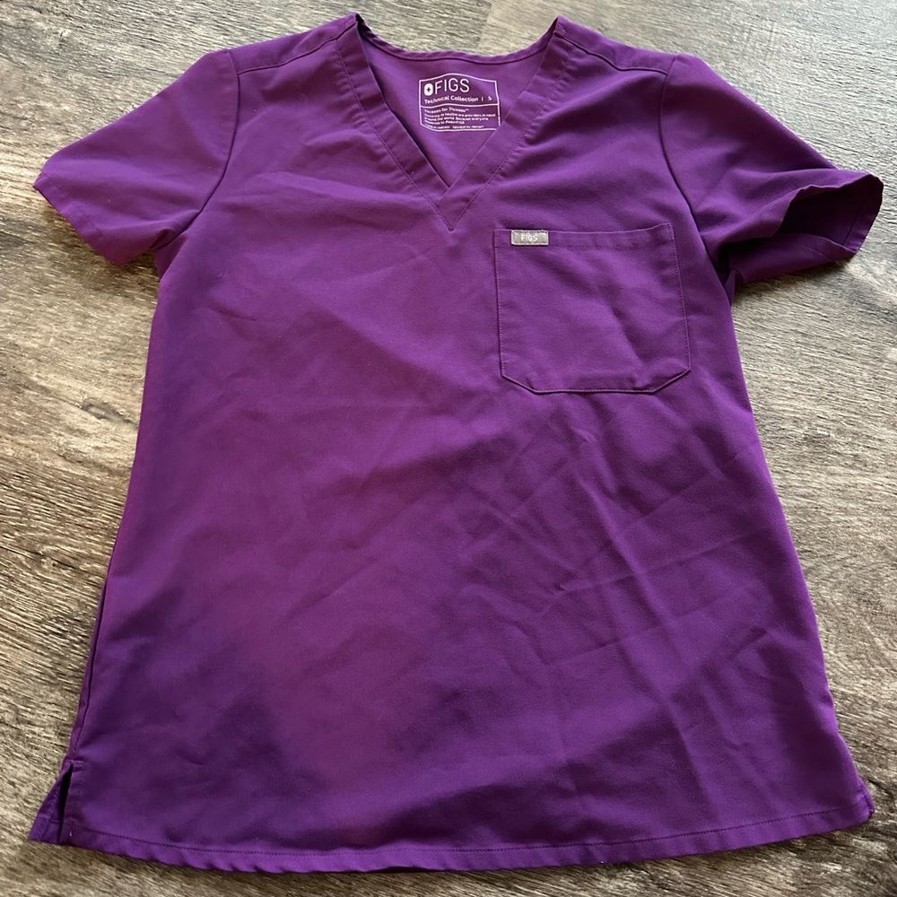 Figs one pocket scrub top in limited edition magic purple color